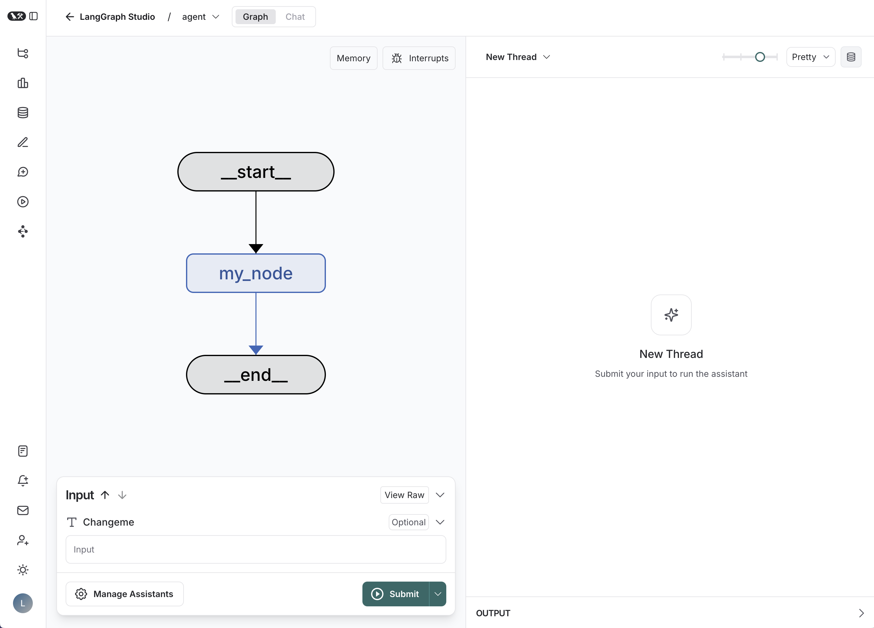 Graph view in LangGraph studio UI